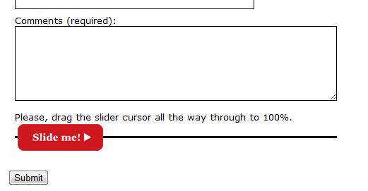 DISTCHA - an accessible CAPTCHA slider v0.2