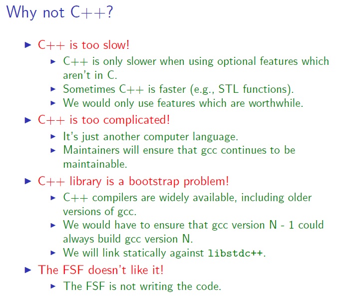 Why not C++